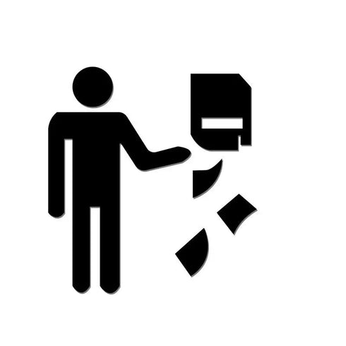 Toilet aanduidingsbordjes | Algemene tekens en verblijfsruimtes | Zwart en Zilver | Minimalistisch