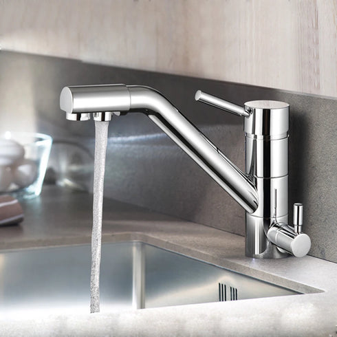 Basic keukenkraan | 3 weg kraan | Gefilterd water of close in boiler | Chroom | Simmons