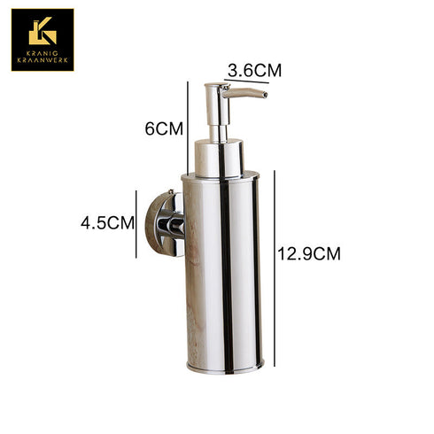 Zeep dispenser | Muurbevestiging | Cilindrisch of gehoekt