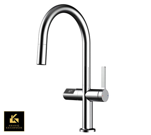 High-end | Sensor Keukenkraan | Temperatuur display | Uittrekbare slang | Mishael | Minimalisme