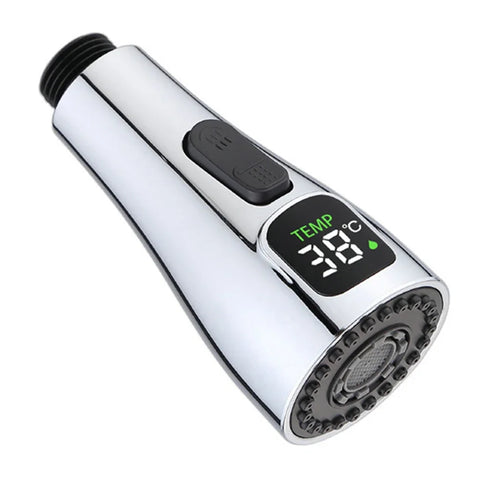 Kraan opzetstuk voor op de keukenkraan. 3-standenkop met temperatuurdisplay