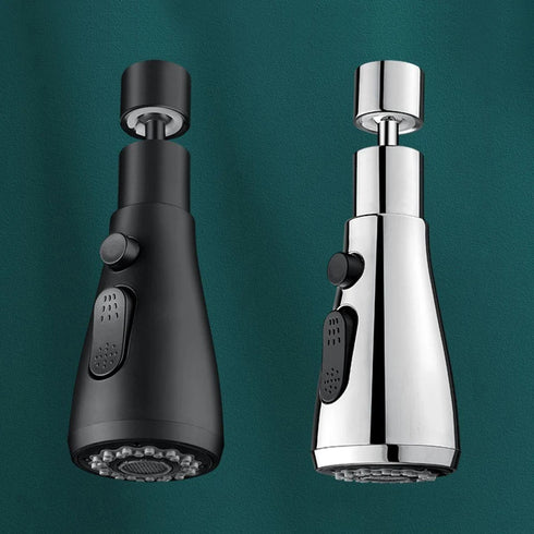 Sproeikop opzetstukje voor keukenkraan 3-standenkop voor je kraan – in chroom óf mat zwart