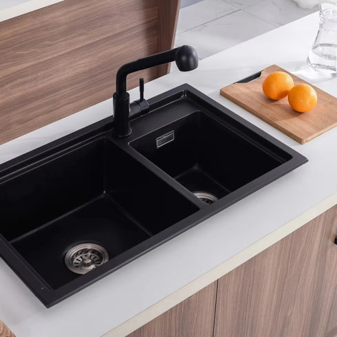 Keuken en/of Salonkraan | Wastafel of Keukenkraan met douchekopje | Uittrekbare slang | In hoogte verstelbaar | Maroene