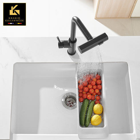 Kapperskraan | Salonkraan | Wastafel of Keukenkraan | Uittrekbare slang | In hoogte verstelbaar | Myrjan the one