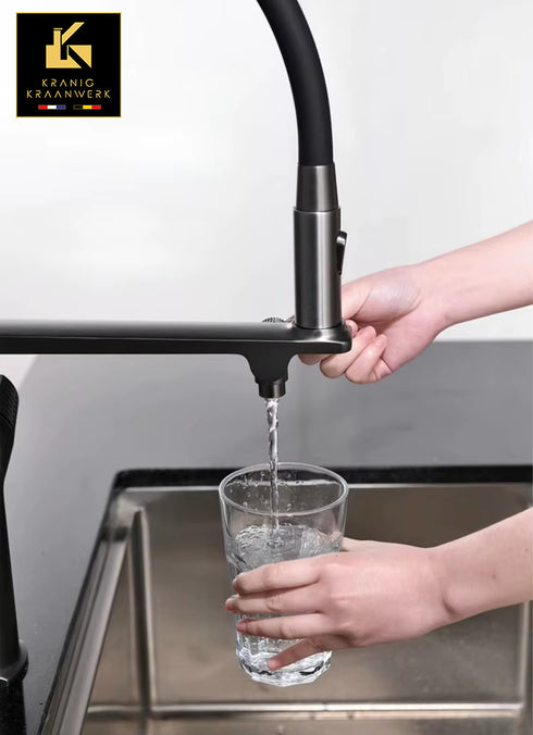 High-end keukenkraan | 3 weg kraan | Gefilterd water of close in boiler | Primera del Monta