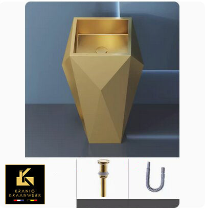 Waszuil | Staande wasbak in gehoekte vormen | Sandera