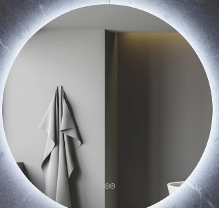 Spiegel rond 60 cm frameloos, rondom led verlichting en anti condens