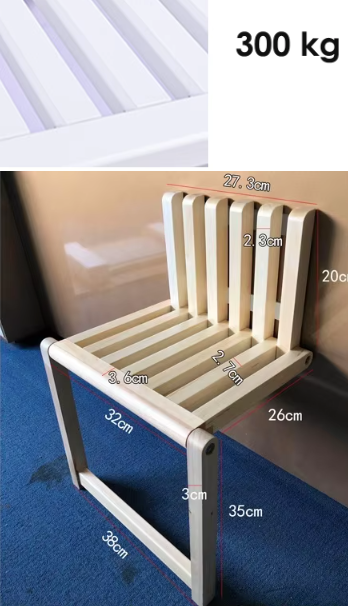 Stijlvolle opklapbare Douche stoel | Design | onopvallende zitting voor onder de douche | zwevend | Opvouwbaar