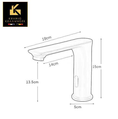 A klasse - Touchless kraan | Sensorkraan | Warm en Koud mengkraan | Ranke Standaard