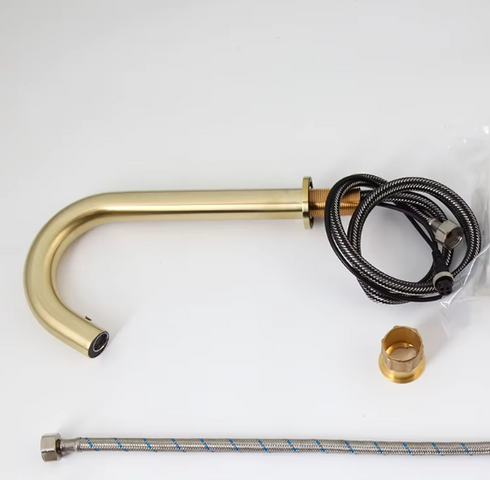 A- klasse Ultima Sensorkraan | Geborsteld Goud | Touchless kraan | Toiletruimte | Instelbaar | Goud | Minimalisme