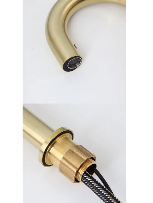 A- klasse Ultima Sensorkraan | Geborsteld Goud | Touchless kraan | Toiletruimte | Instelbaar | Goud | Minimalisme