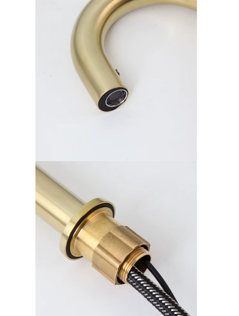 A- klasse Ultima Sensorkraan | Geborsteld Goud | Touchless kraan | Toiletruimte | Instelbaar | Goud | Minimalisme