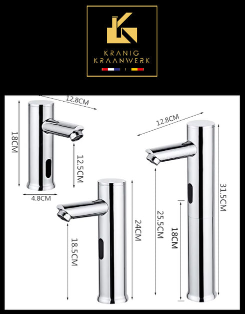 Basic Sensorkraan | Strak en Chroom | Koud of Mengkraan