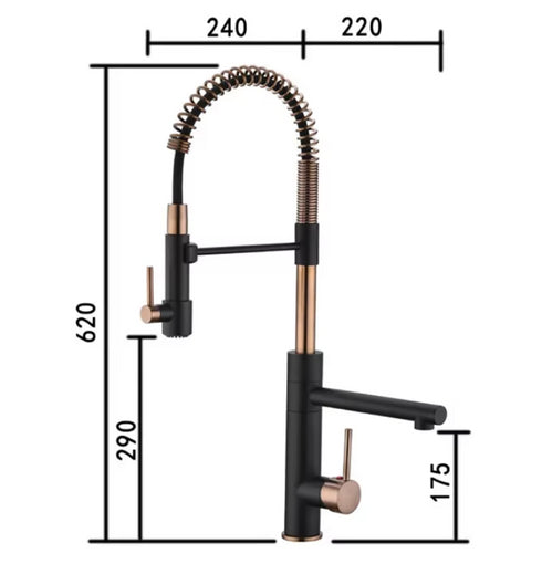 Hoge spoelkraan | Horeca kraan | Spoelkeuken stijl | Hermanus