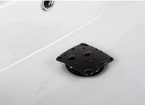 Pop up gootsteen dop | Vierkant gevormde afvoerplugs met luxe afwerking | Zwart