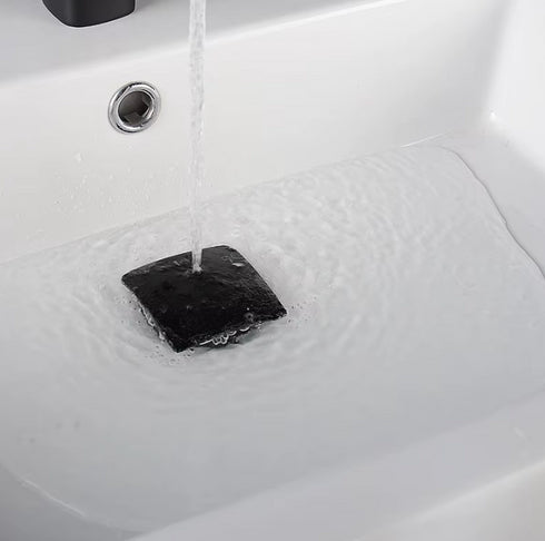 Pop up gootsteen dop | Vierkant gevormde afvoerplugs met luxe afwerking | Zwart