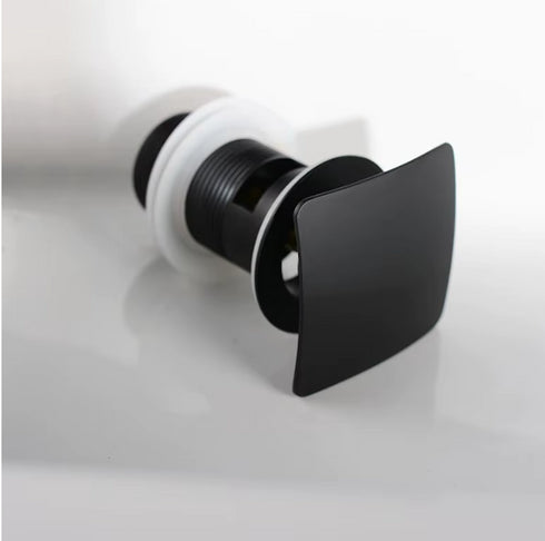 Pop up gootsteen dop | Vierkant gevormde afvoerplugs met luxe afwerking | Zwart