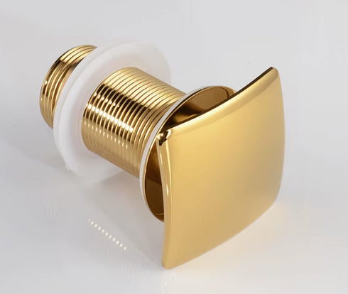 Pop up gootsteen dop | Vierkant gevormde afvoerplugs met luxe afwerking | Glanzend Goud