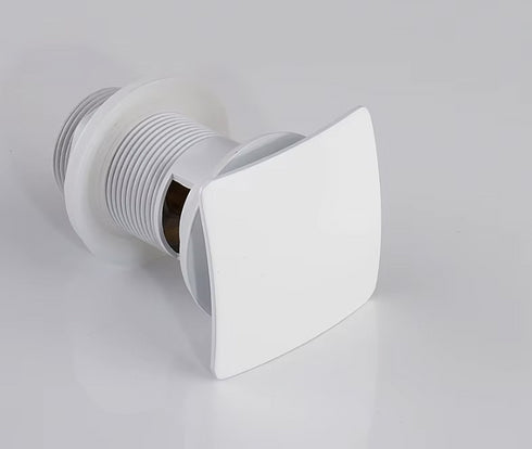 Pop up gootsteen dop | Vierkant gevormde afvoerplugs met luxe afwerking | Wit