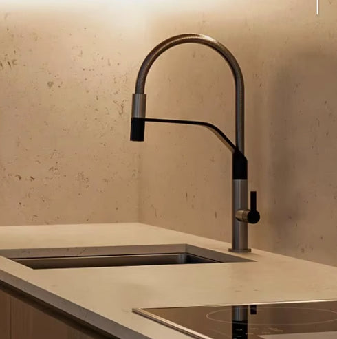 High-end | Design Keukenkraan | Keuken mengkraan met flexibele slang en sproeikop | The mount