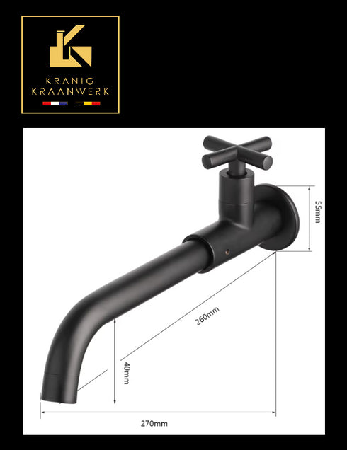 Landelijk en Industrieel | Wastafel en fonteinkraan | Inbouwset | De Metiga