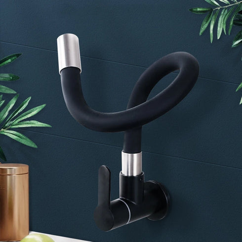 Flexibele Keukenkraan met handig beweegbare flexibele hals | Gemonteerd op de muur | Wilma