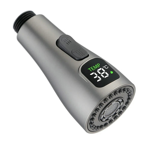 Kraan opzetstuk voor op de keukenkraan. 3-standenkop met temperatuurdisplay