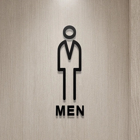 Toilet aanduidingsbordjes | Zelfklevende kantoortekens en verblijfsruimtes | Minimalistisch