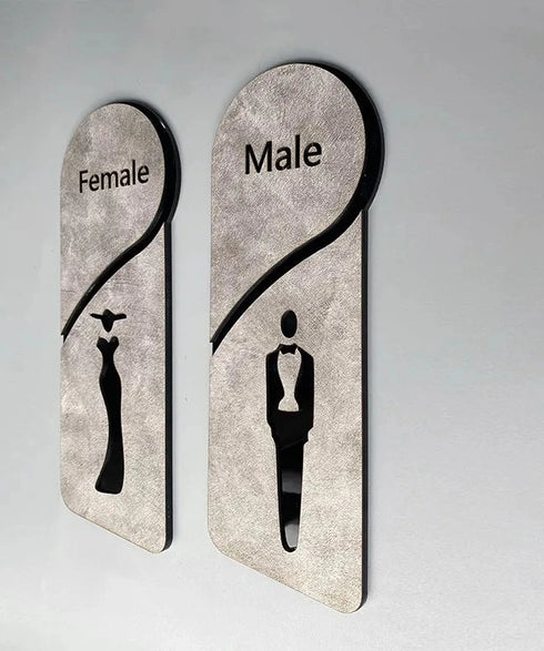 Toilet aanduidingsbordjes | Kantoortekens en verblijfsruimtes | Alles in klasse op stonewall achtergrond