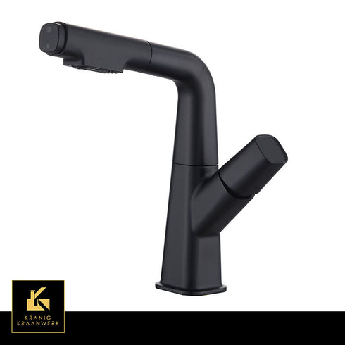 Multifunctionele kraan met drukknop | Kraan met Uitschuifbaar | Uittrekbare slang | Babette