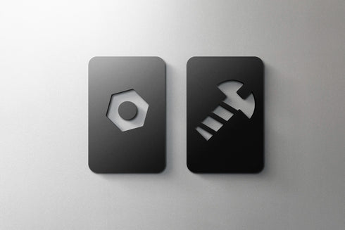 Toilet aanduidingsbordjes | Kantoortekens en verblijfsruimtes | Minimalistische signing