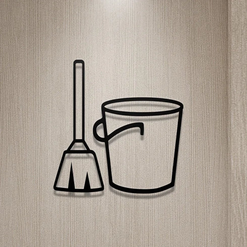 Toilet aanduidingsbordjes | Zelfklevende kantoortekens en verblijfsruimtes | Minimalistisch