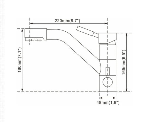 Basic keukenkraan | 3 weg kraan | Gefilterd water of close in boiler | Chroom | Simmons