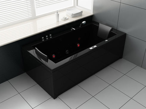 Whirlpool VILLA EUGENIE bad zwart 183x90cm