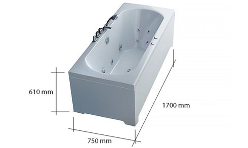 Whirlpool VILLA GABRIELA | 1700x750mm | Indoor | JETLINE