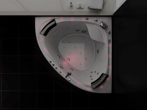 JETLINE Whirlpool VILLA SABRINA | Wit | Indoor | 2 personen | LED verlichting | Bluetooth speakers