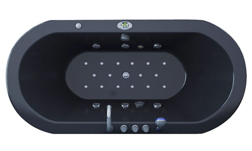 Villa SOFIA zwart Whirlpool 194 cm | Zwart | Indoor JETLINE