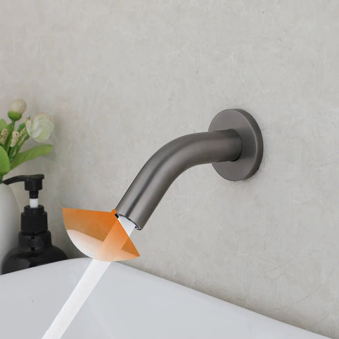 A- klasse Sensorkraan | Vanuit de wand | Touchless kraan | Gunmetal Kort | Minimalisme