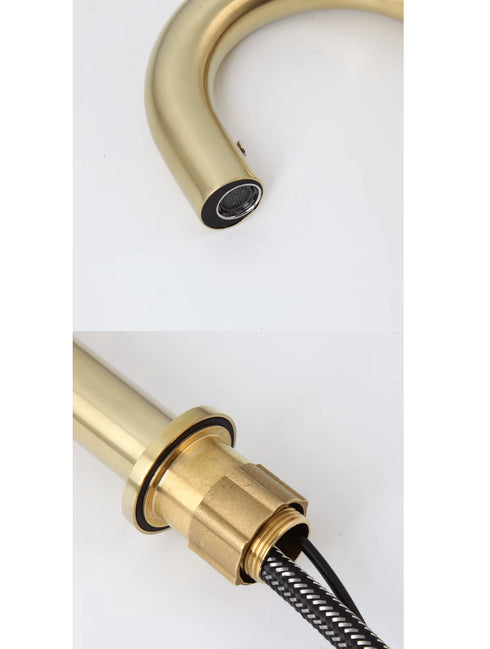 A- klasse Ultima Sensorkraan | Geborsteld Goud | Touchless kraan | Toiletruimte | Instelbaar | Goud | Minimalisme