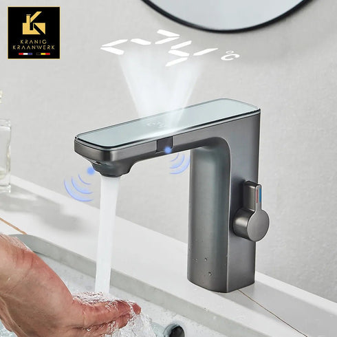An Ultra Sensorkraan met temperatuur display en dubbele sensor | Toiletruimte | Mengkraan | Gina