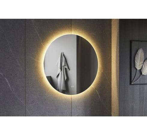 Spiegel rond 100 cm frameloos, rondom led verlichting en anti condens
