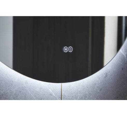 Spiegel rond 100 cm frameloos, rondom led verlichting en anti condens