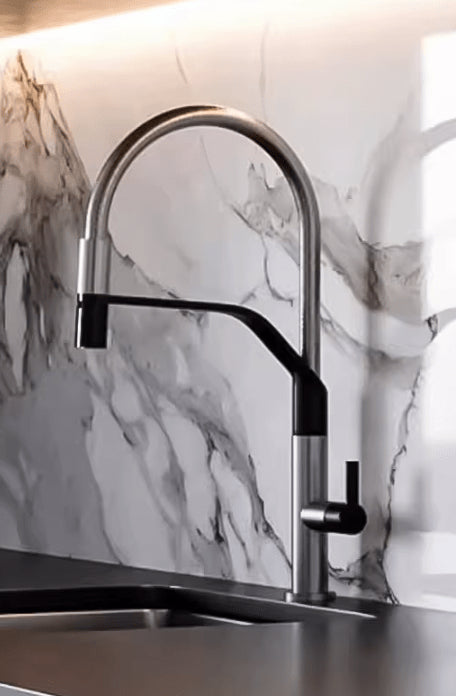 High-end | Design Keukenkraan | Keuken mengkraan met flexibele slang en sproeikop | The mount