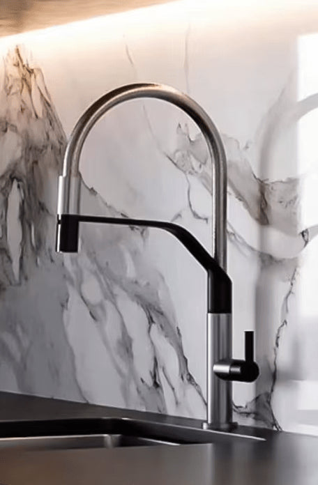 High-end | Design Keukenkraan | Keuken mengkraan met flexibele slang en sproeikop | The mount