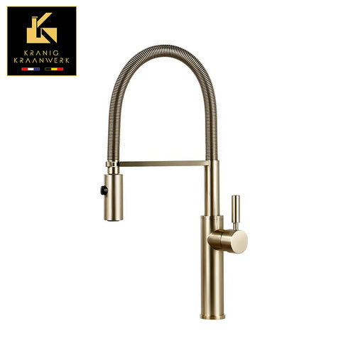 High-end | Design Keukenkraan | Keuken mengkraan met flexibele slang en sproeikop | Lorenzo Minimalisme