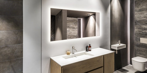 Spiegel Rechthoekig infraroodverwarming met led verlichting 60 x 100 cm 580Watt