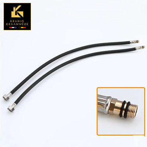 Kraan aanvoerleiding | Flexibel | Zwart | 60 cm | G1/2 | set van 2