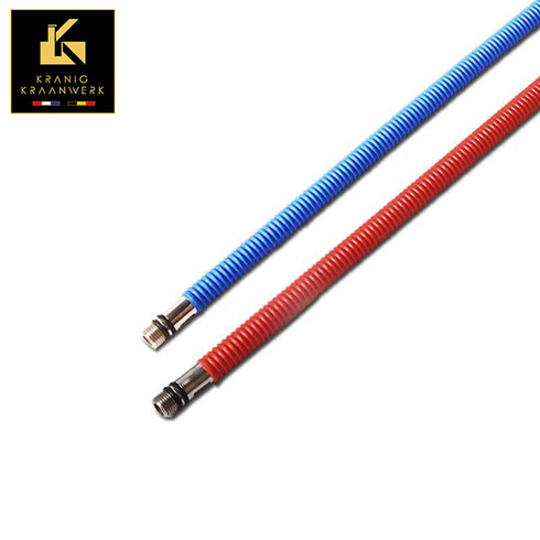 Kraan aanvoerleiding | Flexibel | Rood Blauw | G1/2 | set van 2