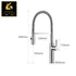 High-end | Design Keukenkraan | Keuken mengkraan met flexibele slang en sproeikop | Lorenzo Minimalisme
