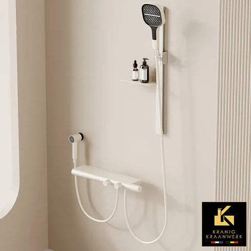 Exclusieve Douchekraan | opbouw doucheset | Baanbrekend ontwerp | Eloise | Grijs en Wit